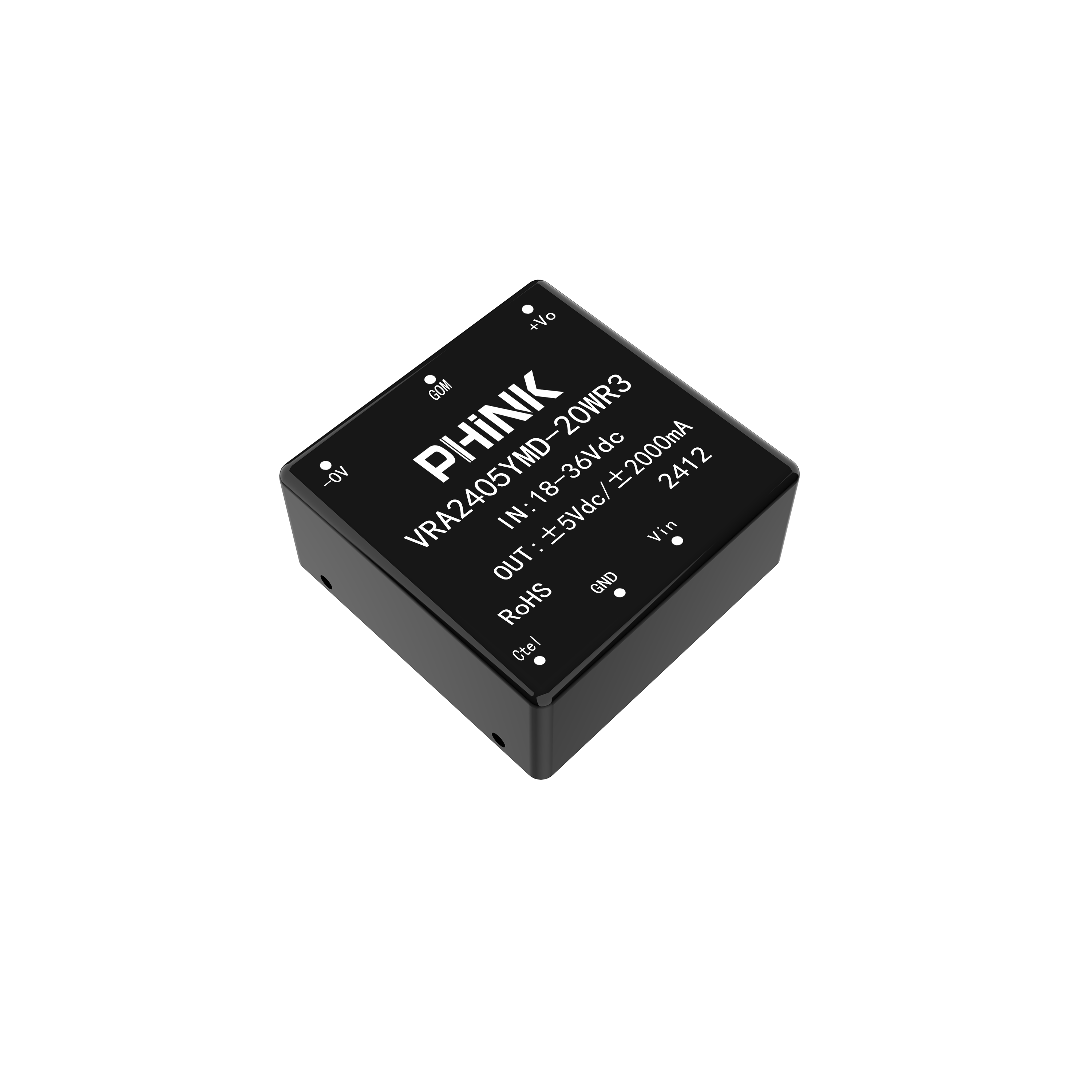 VRA_YMD-20WR3，20W宽电压输入，隔离稳压正负双路输出